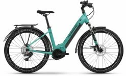 Haibike Trekking 7 Gloss Aqua Blk / Ink Vélo Trekking électrique Col De Cygne