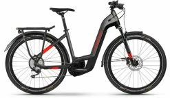 Haibike Trekking 9 I625Wh Anthracite/red Vélo Trekking électrique Col De Cygne