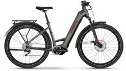 Haibike Trekking 5 Olive/red Gloss V?lo Trekking ?lectrique Col De Cygne
