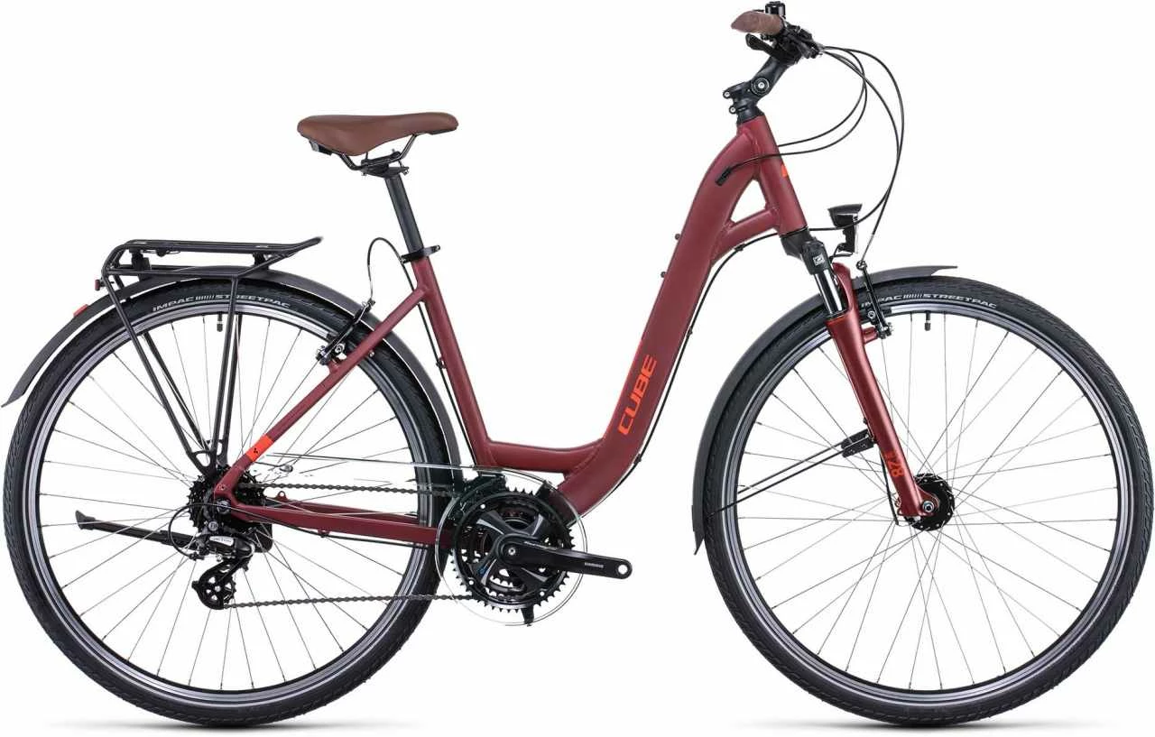 Cube Touring Darkred N Red Vélo Trekking Col De Cygne 3 Cube Touring Darkred N Red Vélo Trekking Col De Cygne