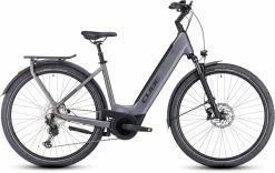 Cube Touring Hybrid EXC 500 Grey N Metal Vélo Trekking électrique Col De Cygne