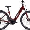 Cube Touring Hybrid EXC 625 Red N White Vélo Trekking électrique Col De Cygne -Vélos Soldes 631162E Cube Touring Hybrid EXC 625 red n white 2023 E Bike Trekkingrad Tiefeinsteiger 0 1280x1280 1