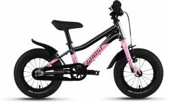 Ghost Powerkid 12 Metallic Black / Pearl Pink Glossy Vélo Enfant 12 Pouces